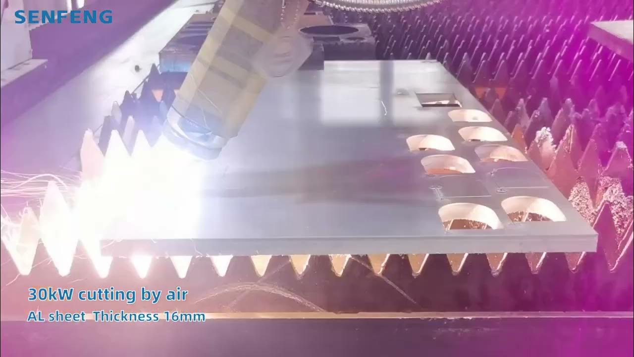 30kW | Cutting by Air--AL Sheet Thickness 16mm