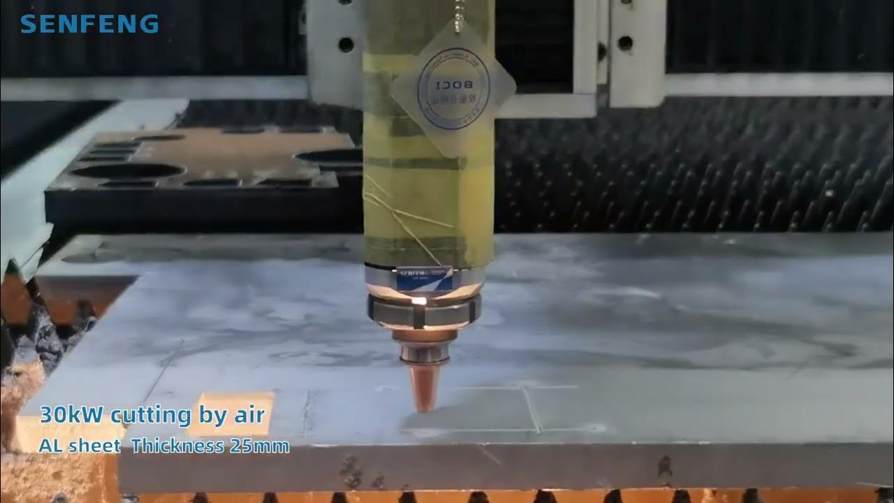 30kW | Cutting by Air–AL Sheet Thickness 25mm
