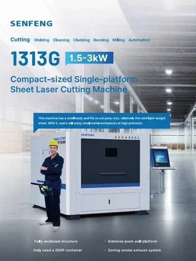 Cortadora Láser de Fibra para Chapa Metálica 1313G