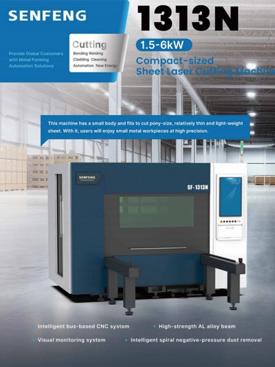 Cortadora Láser de Fibra para Chapa Metálica 1313N