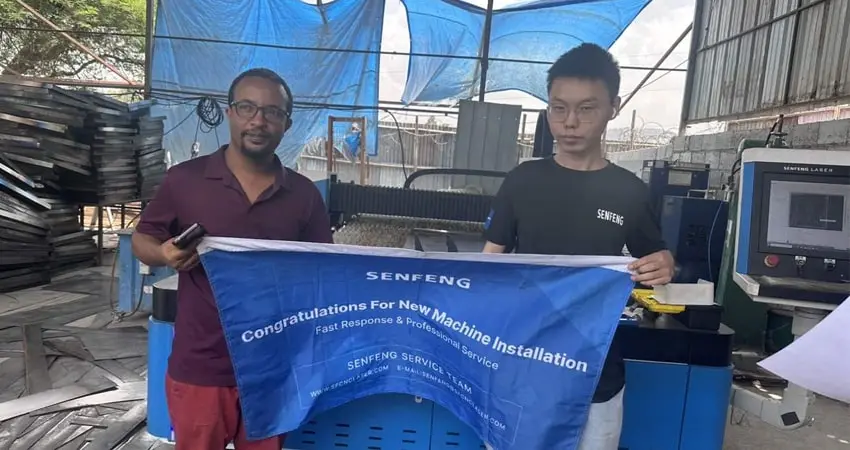 Láser de fibra 3kW en etiopía después de la reparación