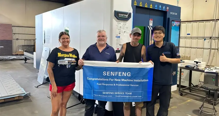SF3015H 6kW Fiber Laser Cutting Machine Installation and Commissioning in the USA